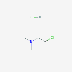 molecular formula C5H13Cl2N B15226291 (R)-2-Chloro-N,N-dimethylpropan-1-amine hydrochloride 