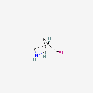 molecular formula C5H8FN B15226303 Rel-(1R,4R,5R)-5-fluoro-2-azabicyclo[2.1.1]hexane 