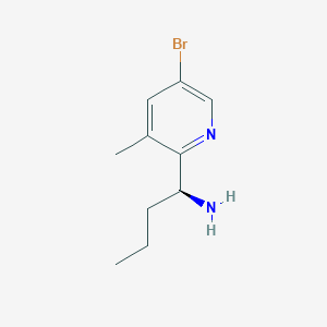 (S)-1-(5-Bromo-3-methylpyridin-2-yl)butan-1-amine