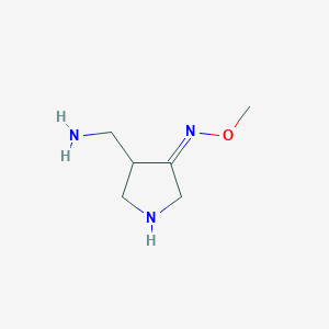 molecular formula C6H13N3O B15226331 (Z)-4-(Aminomethyl)pyrrolidin-3-one O-methyl oxime 