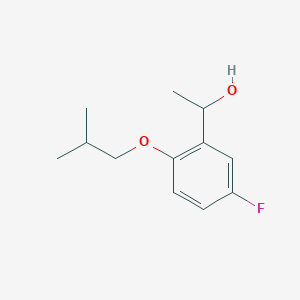 molecular formula C12H17FO2 B15226377 1-(5-Fluoro-2-isobutoxyphenyl)ethanol 