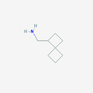 molecular formula C8H15N B15226389 Spiro[3.3]heptan-1-ylmethanamine 