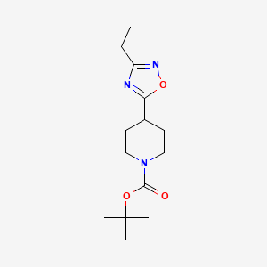 molecular formula C14H23N3O3 B15226445 1-Boc-4-(3-Ethyl-1,2,4-oxadiazol-5-yl)piperidine 