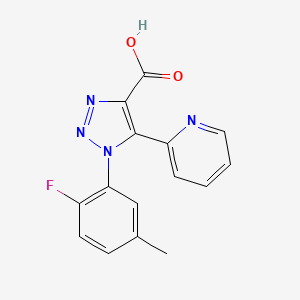 1-(2-fluoro-5-methylphenyl)-5-(pyridin-2-yl)-1H-1,2,3-triazole-4-carboxylic acid