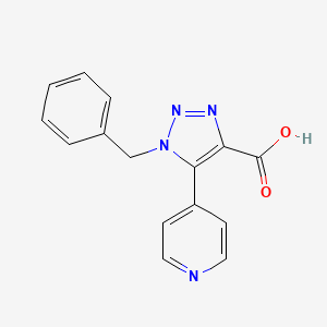 molecular formula C15H12N4O2 B1522647 1-benzyl-5-pyridin-4-yl-1H-1,2,3-triazole-4-carboxylic acid CAS No. 1338688-22-4