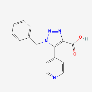 molecular formula C15H12N4O2 B1522647 Acide 1-benzyl-5-pyridin-4-yl-1H-1,2,3-triazole-4-carboxylique CAS No. 1338688-22-4