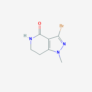 molecular formula C7H8BrN3O B15226476 3-Bromo-1-methyl-1,5,6,7-tetrahydro-4H-pyrazolo[4,3-c]pyridin-4-one 