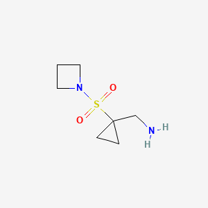 molecular formula C7H14N2O2S B15226483 (1-(Azetidin-1-ylsulfonyl)cyclopropyl)methanamine 