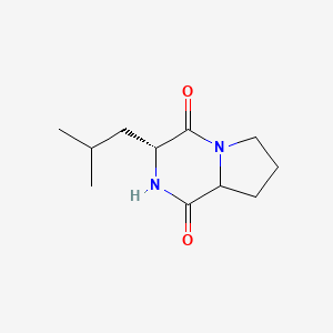 molecular formula C11H18N2O2 B15226492 (3R)-3-Isobutylhexahydropyrrolo[1,2-a]pyrazine-1,4-dione 