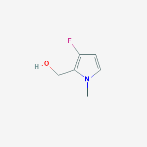 molecular formula C6H8FNO B15226503 (3-Fluoro-1-methyl-1H-pyrrol-2-yl)methanol 