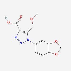 1-(1,3-benzodioxol-5-yl)-5-(methoxymethyl)-1H-1,2,3-triazole-4-carboxylic acid