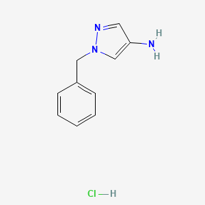 molecular formula C10H12ClN3 B1522654 1-Benzyl-1H-pyrazol-4-amine hydrochloride CAS No. 1264097-17-7