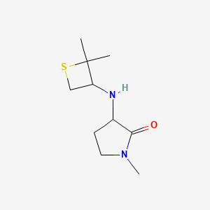 molecular formula C10H18N2OS B15226547 3-((2,2-Dimethylthietan-3-yl)amino)-1-methylpyrrolidin-2-one 