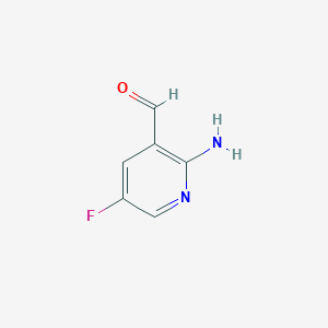 molecular formula C6H5FN2O B1522656 2-Amino-5-fluoro-pyridine-3-carbaldehyde CAS No. 1188433-88-6