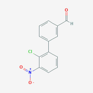 molecular formula C13H8ClNO3 B15226564 3-(2-Chloro-3-nitrophenyl)benzaldehyde 