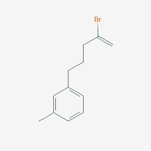molecular formula C12H15B B1522657 2-Bromo-5-(3-methylphenyl)-1-pentene CAS No. 1143461-40-8