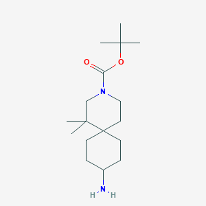 tert-Butyl 9-amino-1,1-dimethyl-3-azaspiro[5.5]undecane-3-carboxylate