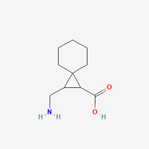 molecular formula C10H17NO2 B15226587 2-(Aminomethyl)spiro[2.5]octane-1-carboxylic acid 