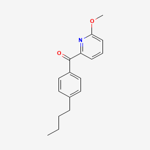 molecular formula C17H19NO2 B1522659 2-(4-丁基苯甲酰)-6-甲氧基吡啶 CAS No. 1187164-42-6