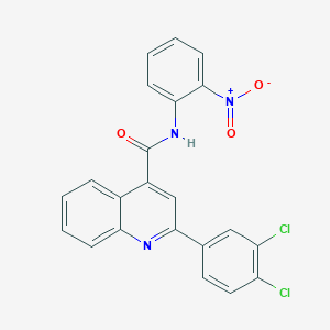 2-(3,4-dichlorophenyl)-N-(2-nitrophenyl)quinoline-4-carboxamide