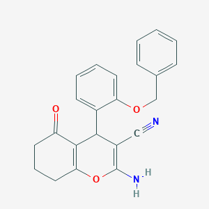 2-Amino-4-(2-(benzyloxy)phenyl)-5-oxo-5,6,7,8-tetrahydro-4H-chromene-3-carbonitrile