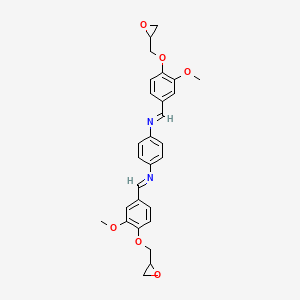 (1E,1'E)-N,N'-(1,4-Phenylene)bis(1-(3-methoxy-4-(oxiran-2-ylmethoxy)phenyl)methanimine)