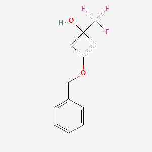 molecular formula C12H13F3O2 B15226595 3-(Benzyloxy)-1-(trifluoromethyl)cyclobutanol 