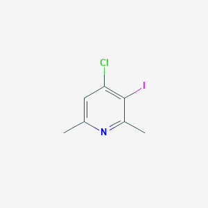 molecular formula C7H7ClIN B15226604 4-Chloro-3-iodo-2,6-dimethylpyridine 