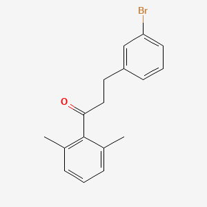 molecular formula C17H17BrO B1522662 3-(3-Bromophenyl)-1-(2,6-dimethylphenyl)propan-1-one CAS No. 898760-27-5