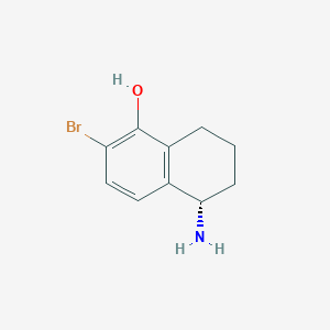 molecular formula C10H12BrNO B15226622 (S)-5-Amino-2-bromo-5,6,7,8-tetrahydronaphthalen-1-ol 