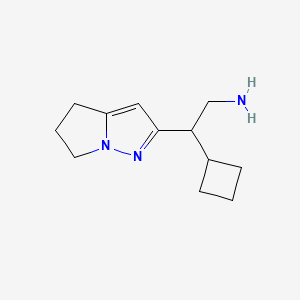 2-Cyclobutyl-2-(5,6-dihydro-4H-pyrrolo[1,2-b]pyrazol-2-yl)ethan-1-amine