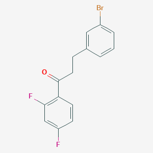 molecular formula C15H11BrF2O B1522663 3-(3-Bromophenyl)-1-(2,4-difluorophenyl)propan-1-one CAS No. 1187165-93-0
