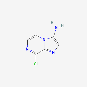 molecular formula C6H5ClN4 B15226630 8-Chloroimidazo[1,2-a]pyrazin-3-amine 