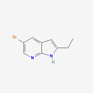 molecular formula C9H9BrN2 B1522665 5-Bromo-2-ethyl-1H-pyrrolo[2,3-b]pyridine CAS No. 1228666-29-2