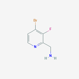 molecular formula C6H6BrFN2 B15226665 (4-Bromo-3-fluoro-2-pyridyl)methanamine 