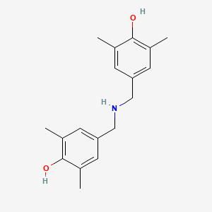 molecular formula C18H23NO2 B1522675 4-({[(4-Hydroxy-3,5-dimethylphenyl)methyl]amino}methyl)-2,6-dimethylphenol CAS No. 47170-93-4