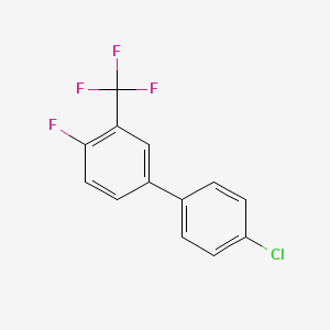 molecular formula C13H7ClF4 B15226783 4'-Chloro-4-fluoro-3-(trifluoromethyl)-1,1'-biphenyl 