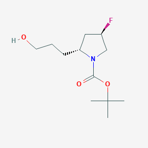 tert-Butyl (2R,4R)-4-fluoro-2-(3-hydroxypropyl)pyrrolidine-1-carboxylate