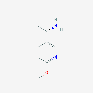 molecular formula C9H14N2O B15226825 (S)-1-(6-Methoxypyridin-3-yl)propan-1-amine 