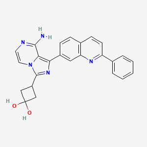 3-(8-Amino-1-(2-phenylquinolin-7-yl)imidazo[1,5-a]pyrazin-3-yl)cyclobutane-1,1-diol