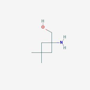 molecular formula C7H15NO B15226836 (1-Amino-3,3-dimethylcyclobutyl)methanol 