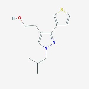 2-(1-isobutyl-3-(thiophen-3-yl)-1H-pyrazol-4-yl)ethan-1-ol