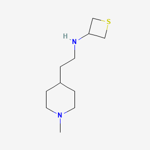 molecular formula C11H22N2S B15226855 N-(2-(1-Methylpiperidin-4-yl)ethyl)thietan-3-amine 