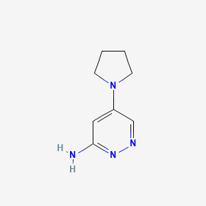 molecular formula C8H12N4 B15226889 5-(Pyrrolidin-1-yl)pyridazin-3-amine 