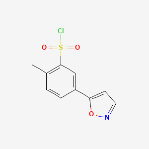 5-(Isoxazol-5-yl)-2-methylbenzene-1-sulfonyl chloride