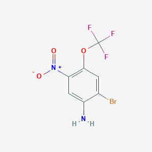 molecular formula C7H4BrF3N2O3 B1522693 2-溴-5-硝基-4-三氟甲氧基苯胺 CAS No. 1174005-83-4