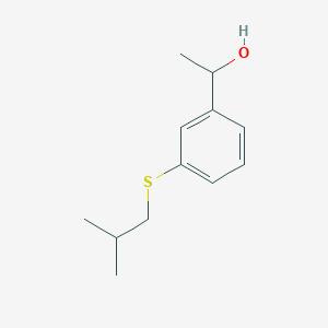 molecular formula C12H18OS B15226938 1-(3-(Isobutylthio)phenyl)ethanol 