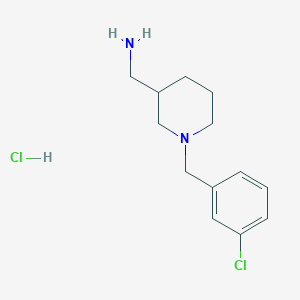 molecular formula C13H20Cl2N2 B15226950 (1-(3-Chlorobenzyl)piperidin-3-yl)methanamine hydrochloride 