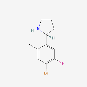 (S)-2-(4-Bromo-5-fluoro-2-methylphenyl)pyrrolidine