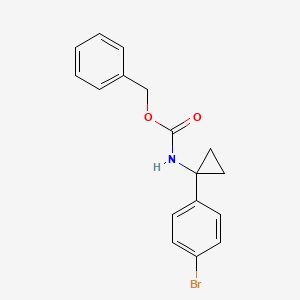 molecular formula C17H16BrNO2 B1522696 苄基(1-(4-溴苯基)环丙基)氨基甲酸酯 CAS No. 1187386-06-6